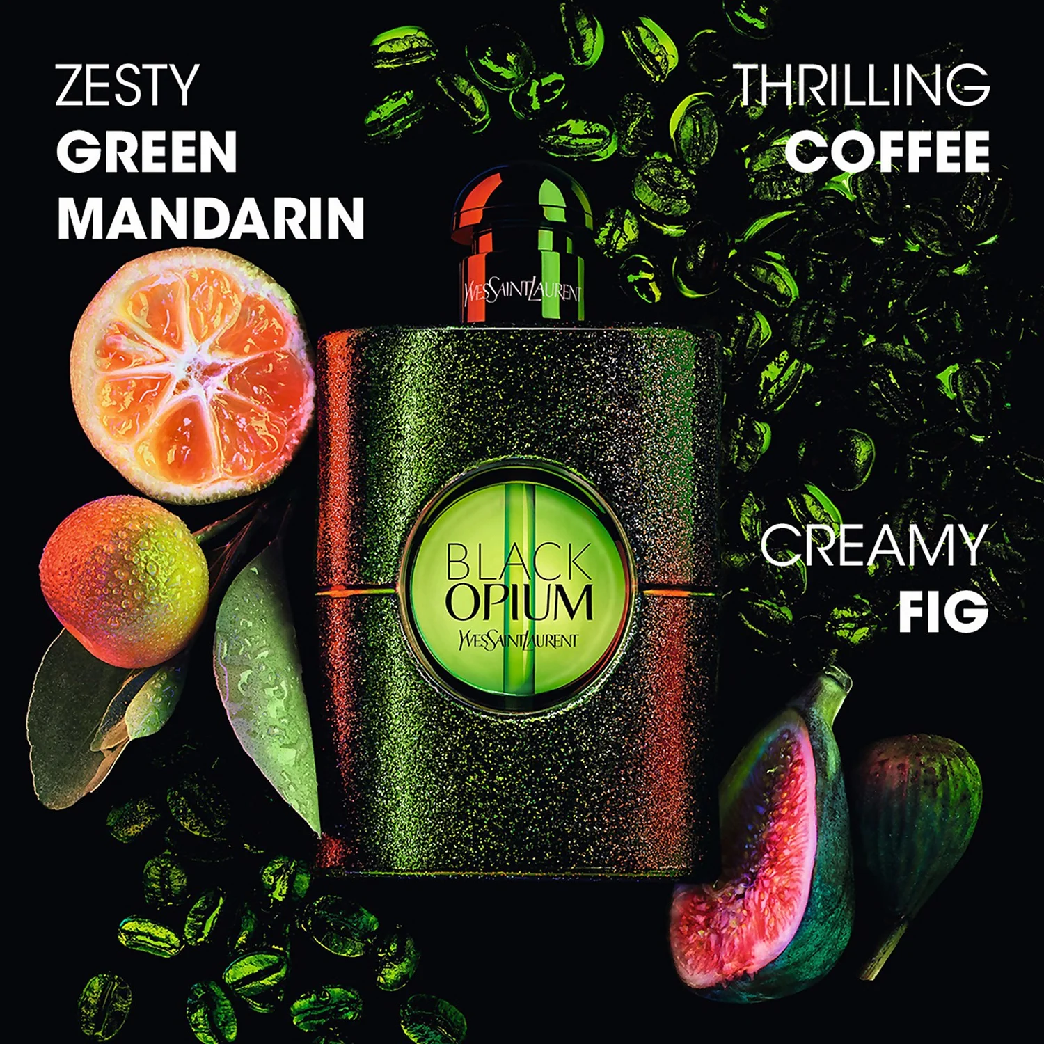 Yves Saint Laurent Black Opium Illicit Green Eau De Parfum Spray 75ml 3 Yves Saint Laurent Black Opium Illicit Green Eau De Parfum Spray 75ml - Image 3