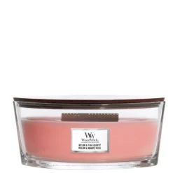 WoodWick Ellipse Candles Melon And Pink Quartz 453.6g / 16 Oz.