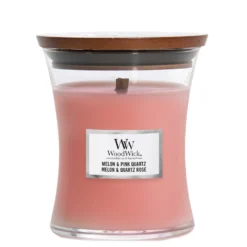 WoodWick Hourglass Candles Melon And Pink Quartz Medium Candle 275g / 9.7 Oz.