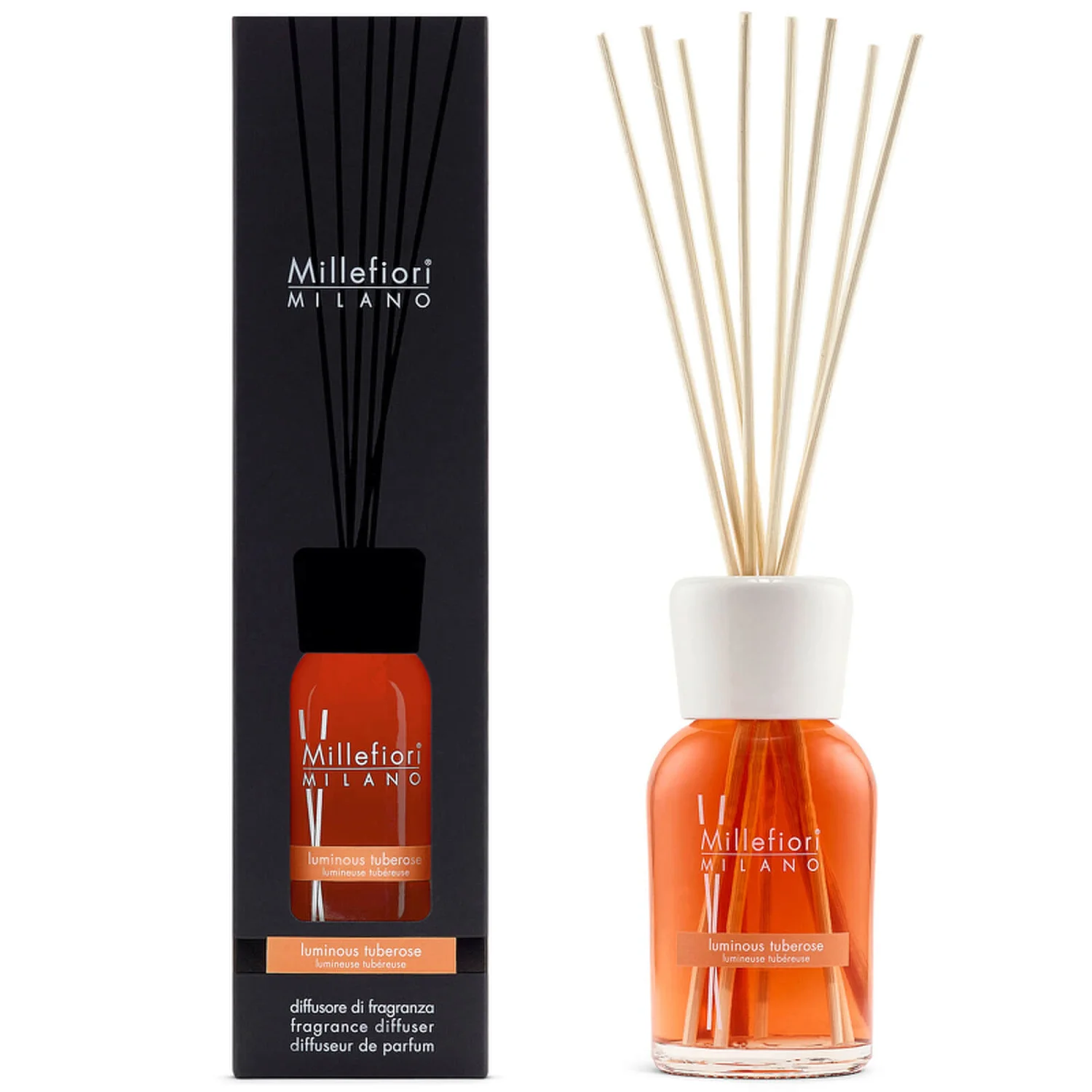 Millefiori Milano Reed Diffusers Luminous Tuberose 250ml 2 Millefiori Milano Reed Diffusers Luminous Tuberose 250ml - Image 2