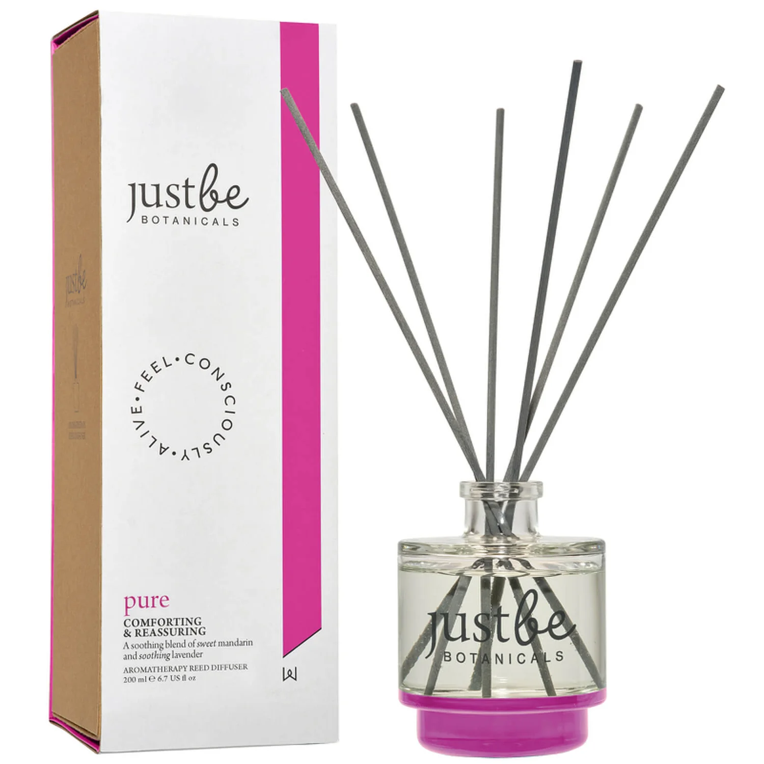 Wax Lyrical JustBe Botanicals Pure Reed Diffuser 200ml 1 Wax Lyrical JustBe Botanicals Pure Reed Diffuser 200ml