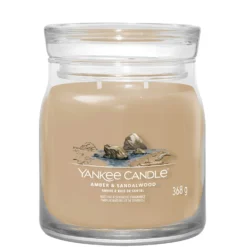 Yankee Candle Signature Jar Candle Medium Jar Amber And Sandalwood 368g