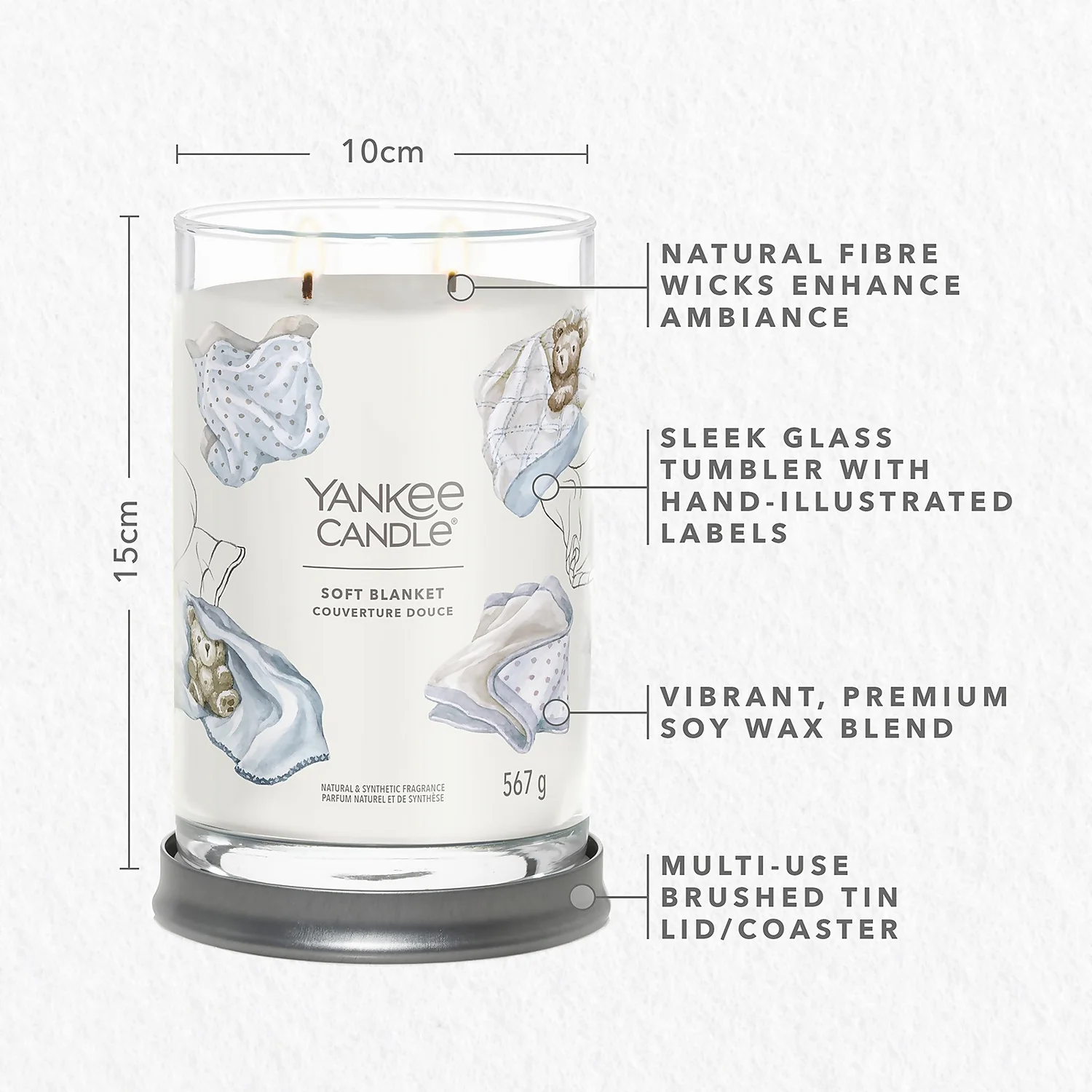 Yankee Candle Signature Jar Candle Large Tumbler Soft Blanket 567g 4 Yankee Candle Signature Jar Candle Large Tumbler Soft Blanket 567g - Image 4