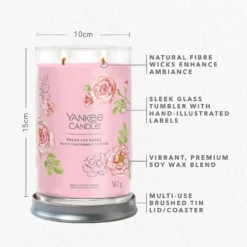 Yankee Candle Signature Jar Candle Large Tumbler Fresh Cut Roses 567g -Dermalogica Sale Store 14605481 2765058534323946