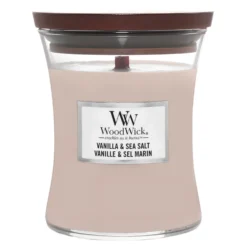WoodWick Hourglass Candles Vanilla & Sea Salt Medium Candle 275g / 9.7 Oz.