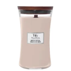 WoodWick Hourglass Candles Vanilla & Sea Salt Large Candle 609.5g / 21.5 Oz.